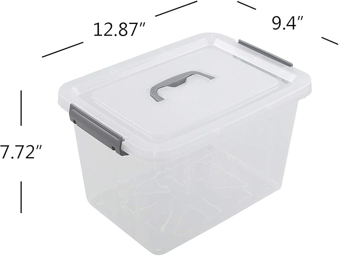 4-Pack Clear Plastic Storage Latch Box - Image 3