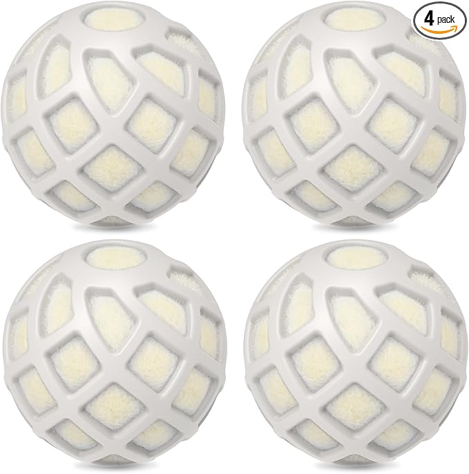Dryer Balls – Patented Silicone Guard, Natural Wool Core, Super Anti-Tangle & by Sunseeke