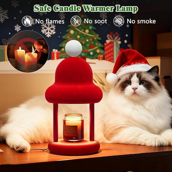 Fuzzy Candle Warmer Lamp with Timer, Dimmable Wax Warmer Lamp, Candle Melter - Image 6