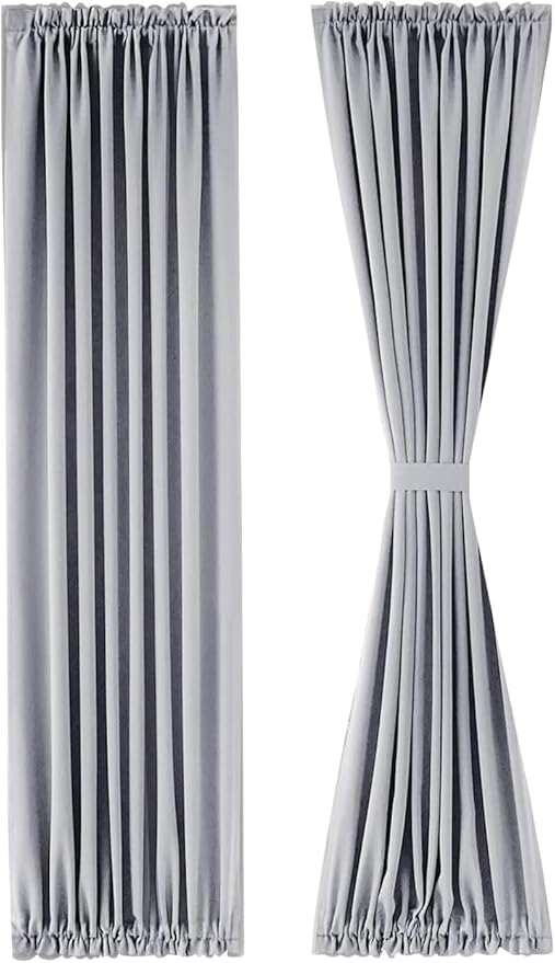 DWCN French Door Curtains – Rod Pocket Thermal Blackout Curtain - Image 7