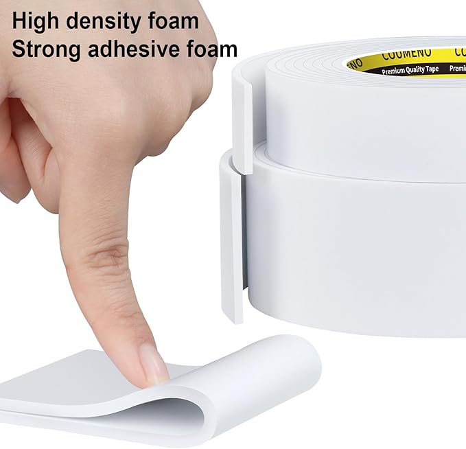 2 Pack Single-Sided Adhesive Foam Tape 1inX9.84FT Single-Sided Sealing Strip - Image 3
