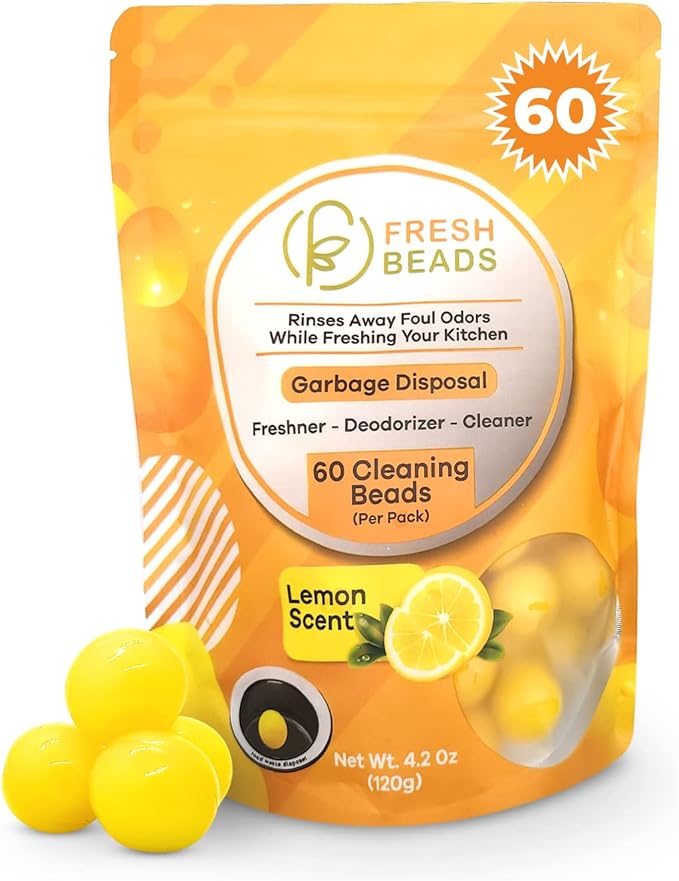 60-Count Sink Garbage Disposal and Drain Cleaner Pods, Freshener & Deodorizer by Fresh+Beads