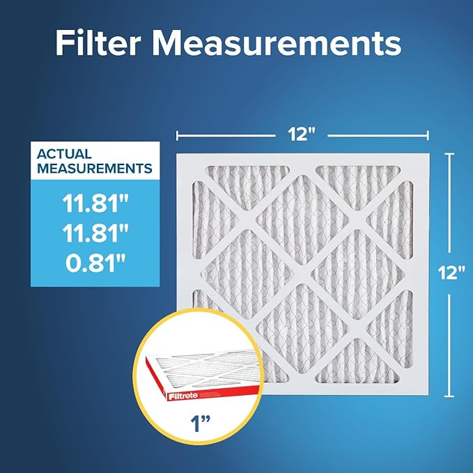 Filtrete 12x12x1 AC Furnace Air Filter, MERV 11, MPR 1000, Micro Allergen - Image 2