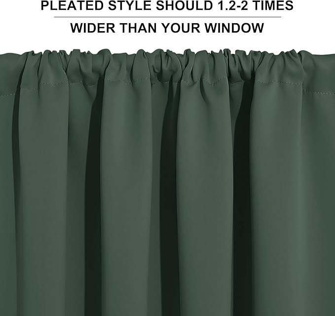 RYB HOME Living Room Curtains 72 inch Length 2 Panels Set, Thermal Insulated - Image 6