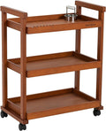 MEEDEN Art Supplies Cart, Walnut 3-Tier Multifunctional Art Storage Cart by MEEDEN