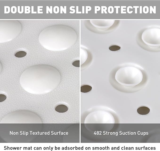 Shower Mat Non Slip: 47.2 x 31.5 Inch Extra Large TPE Shower Mats - Image 4