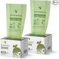 SUPERBIO 2.6 Gallon Flat Top Compostable Food Waste Bags, 2 Pack, Food Scrap by SUPERBIOCOMPOSTABLEBAGS