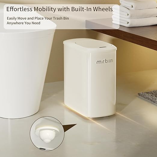 MRBIN Motion Sensor Bathroom Metal Trash Can - Image 4