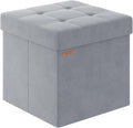 Folding Storage Ottoman, Velvet Storage Bench, by Liveinacomfortablehome