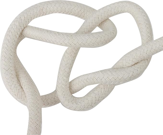 SOUJAP 328 Feet Cotton Clothesline Rope, 1/4 Inch White Cotton Clothesline Rope - Image 5