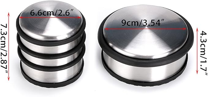 Sumnacon Heavy Duty Floor Door Stopper No Drill, Durability Stainless Steel - Image 8