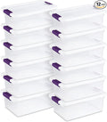 Sterilite 12-Pack 15 Quart ClearView Latch Box, Stackable Organizer Bins by Sterilite
