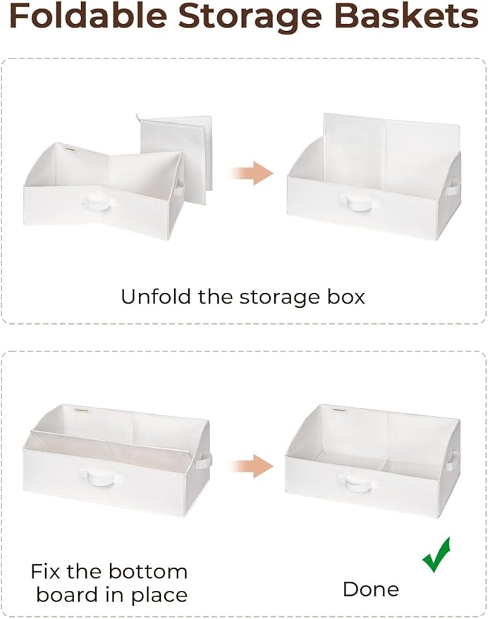 StorageWorks Closet Storage Bins, Trapezoid Organizer Box - Image 5