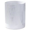 Polytree White Marble Stripe Wastebasket, Round Bathroom Trash Can 2.5 Gallon by Polytree