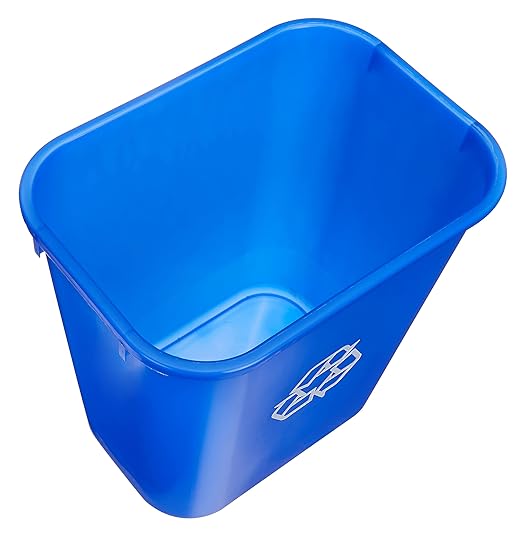 Amazon Basics Rectangular Commercial Office Wastebasket, w/Recycle Logo - Image 4
