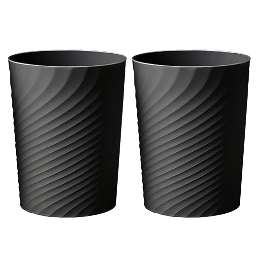 2 Pcak Small Bathroom Trash Can 1.8 Gallon Waste Basket Garbage Can by HOLTPHILI
