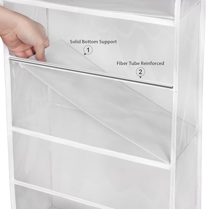 Univivi 5-Shelf Fabric Door Storage Over Door Hanging Organizer - Image 6