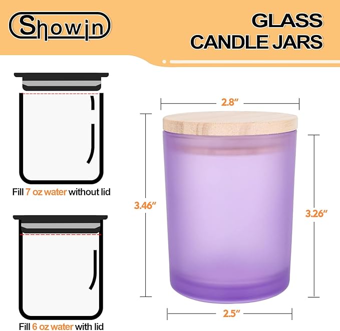 Thick Candle Jars for Making Candles 12 Pcs, 7 OZ Empty Jars - Image 2