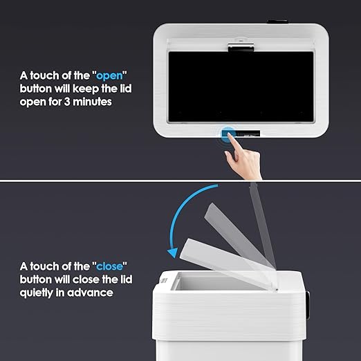 TLSUNNY 18.5 Gallon Motion Sensor Trash Can, Touchless Automatic Garbage Can - Image 4