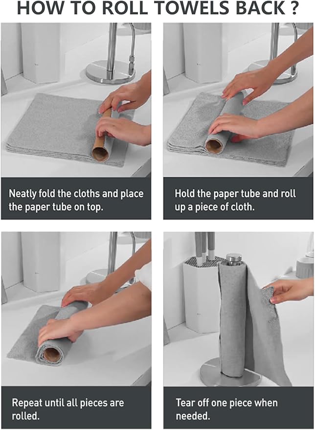 Fantasticlean Microfiber Cleaning Cloth Roll -40 Pack, Tear Away Microfiber - Image 7