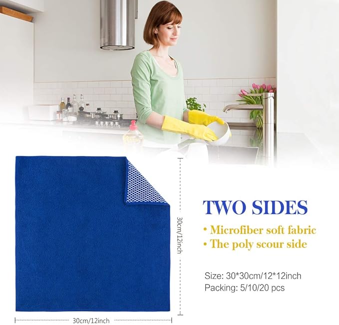 SINLAND Microfiber Dish Cloth for Washing Dishes Best Kitchen Washcloth - Image 5