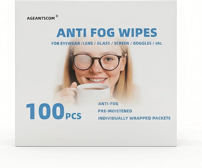 Anti Fog Wipes for Glasses | Pre-Moistened, Quick Dry & Scratch Free for Laptop by Ageantscom