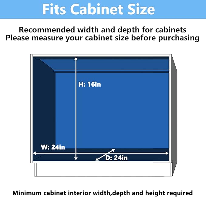 LOVMOR 2 Tier Individual Pull Out Cabinet Organizer 22½" W x 21½" D, Slide Out - Image 4