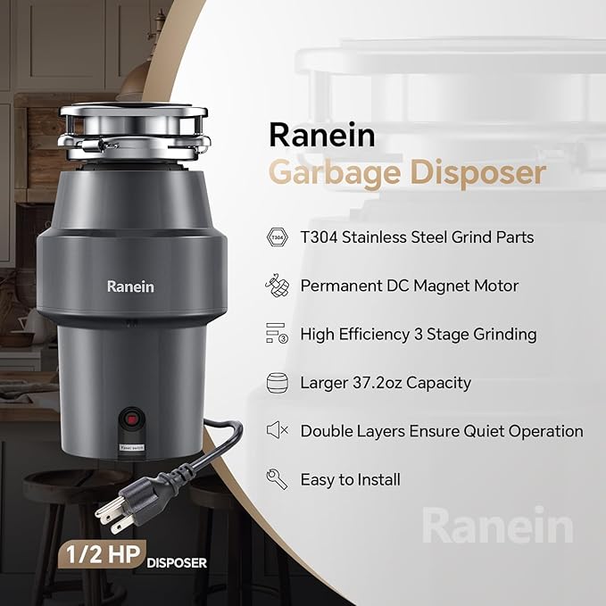 Upgraded 1/2 HP Garbage Disposal - Image 2