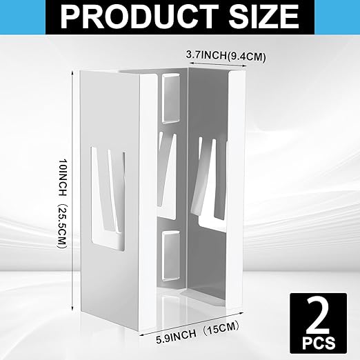 Lounsweer 2 Pcs Magnetic Glove Dispenser Holders Wall Mount Boxes of Gloves - Image 2