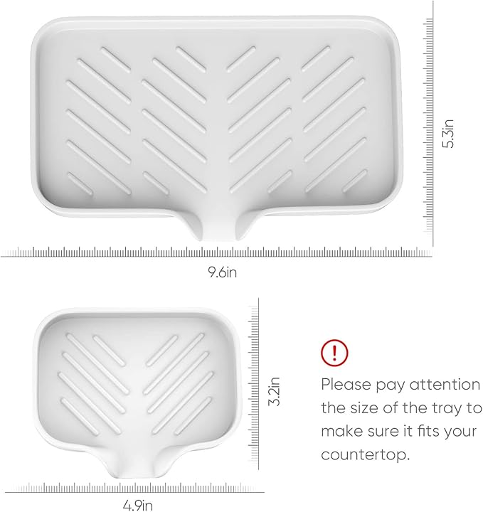 Kitchen Soap Tray, Kitchen Sink Tray Sponge Tray Kitchen Sponge Holder Self - Image 2