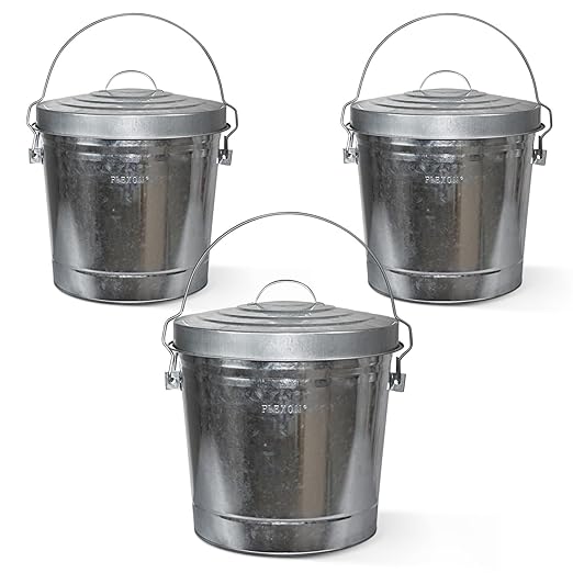 Plexon 6 Gallon Small Metal Trash Can by Plexon