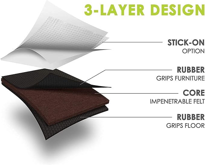 GorillaPads Non Slip Furniture Pads/Floor Gripping Pads 2 Inch Square Floor - Image 3