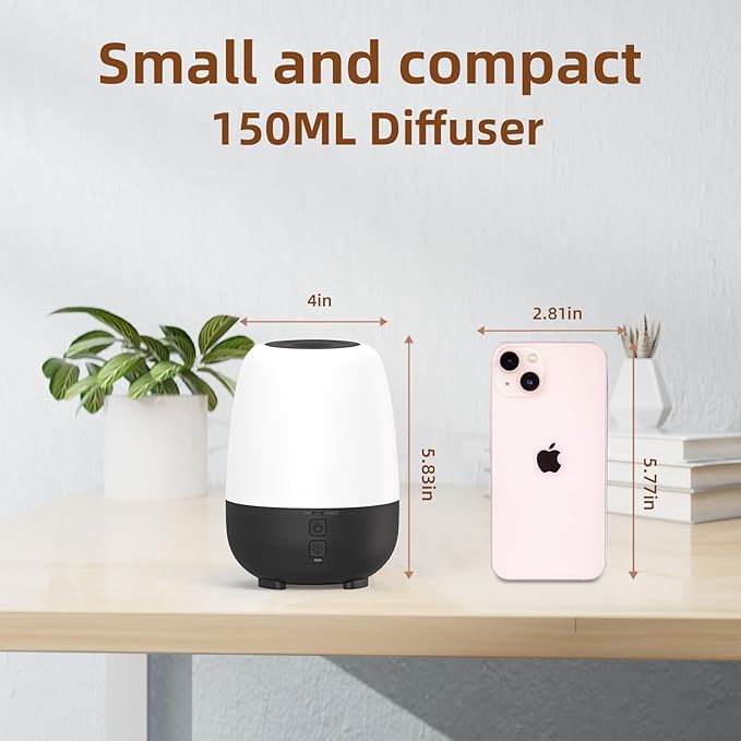 150ML Cordless Essential Oil Diffuser, Built-in 6000mAH Rechargeable Battery - Image 2