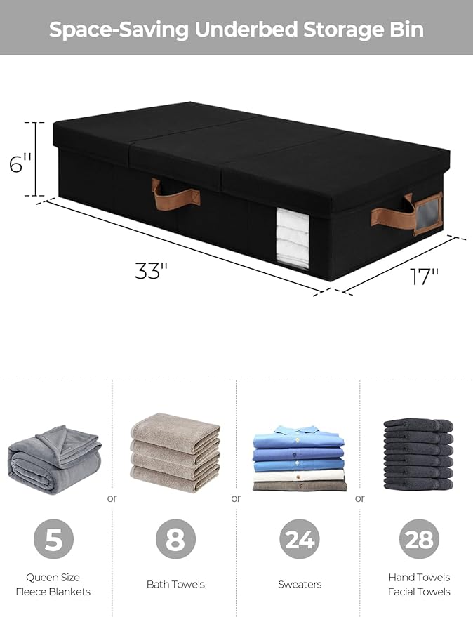 StorageWorks 2-Pack Large Under Bed Storage Bins - Image 2
