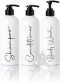 Alora 32oz Reusable Shampoo and Conditioner Bottles by AloraHomeEssentials