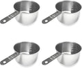 1 Cup Stainless Steel Measuring Cup | Sturdy Metal 250 ml | 240 cc | 8 oz | by Knupp+Co.