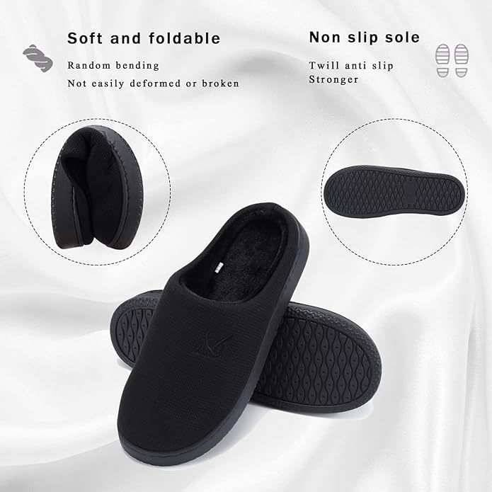 Memory Foam Slippers for Women's and Men's Casual House Shoes - Image 3