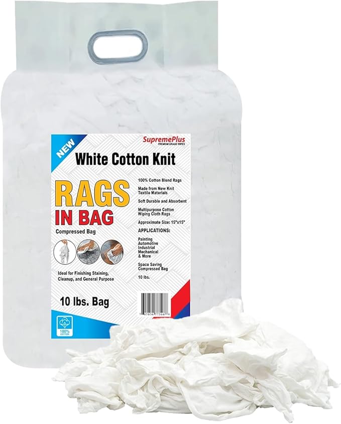Premium White T-Shirt Cleaning Rags – White Cotton Rag - Image 2