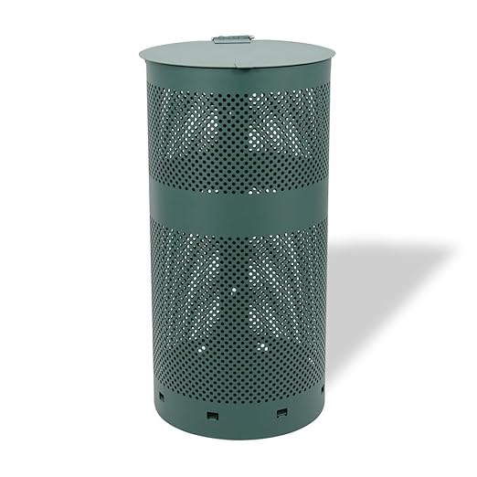 ZERO WASTE USA - Round Outdoor 10 Gallon Dog Waste Station Waste Can by ZEROWASTEUSA