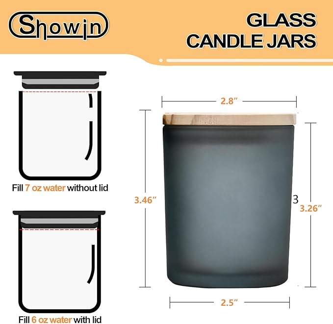 Thick Candle Jars for Making Candles 12 Pcs, 7 OZ Empty Jars - Image 7