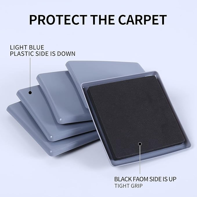 Ezprotekt 8 Pack Reusable Large Furniture Movers Sliders - Image 3
