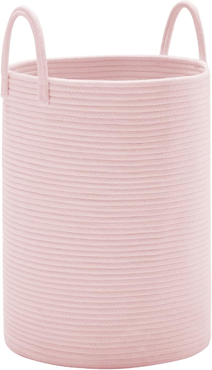 YOUDENOVA Woven Rope Laundry Hamper, 58L Tall Luandry Basket, Baby Nursery - Image 8