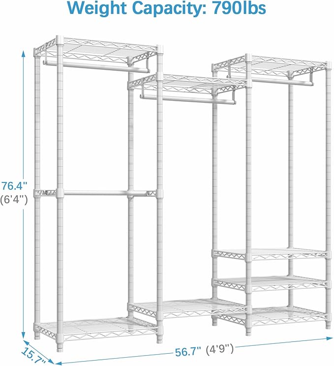 VIPEK V5 Medium Portable Closet Wardrobe Heavy Duty Clothes Rack, Freestanding - Image 5