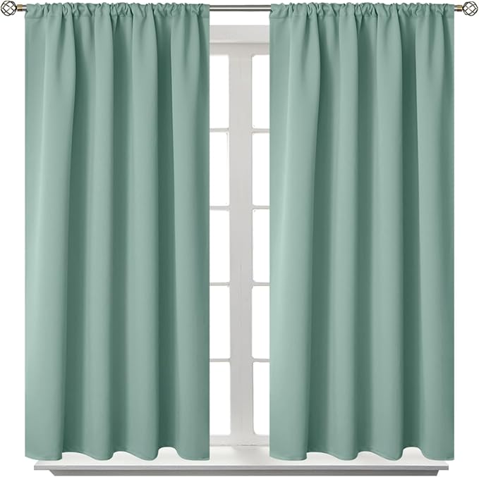 BGment Light Sage Blackout Curtains 40 Inches Length by BGment