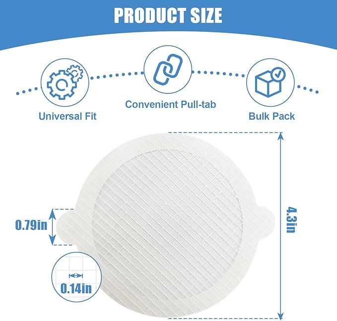 60 Pack Disposable Shower Drain Hair Catcher Hair Trap Drain Covers 4.4” - Image 2