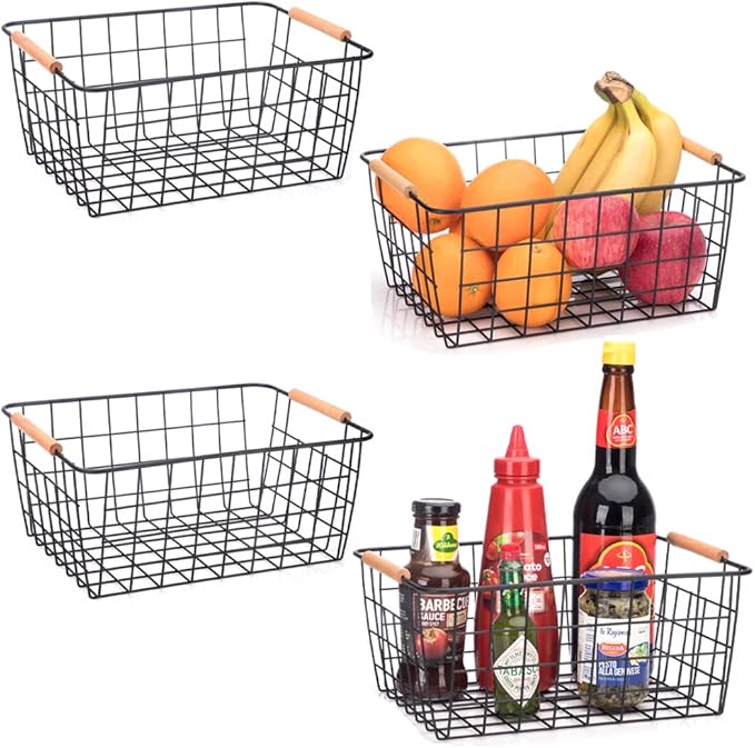 Metal Wire Food Storage Basket Organizer by HDYOUDO