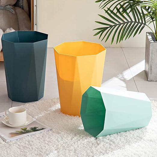 Small Trash Can 2 Pack Bathroom Garbage Can 2.6 Gallon Waste Basket - Image 2