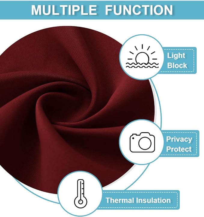 RYB HOME Kitchen Curtains 45 inch Length 2 Panels Set, Privacy Assured Drapes - Image 6