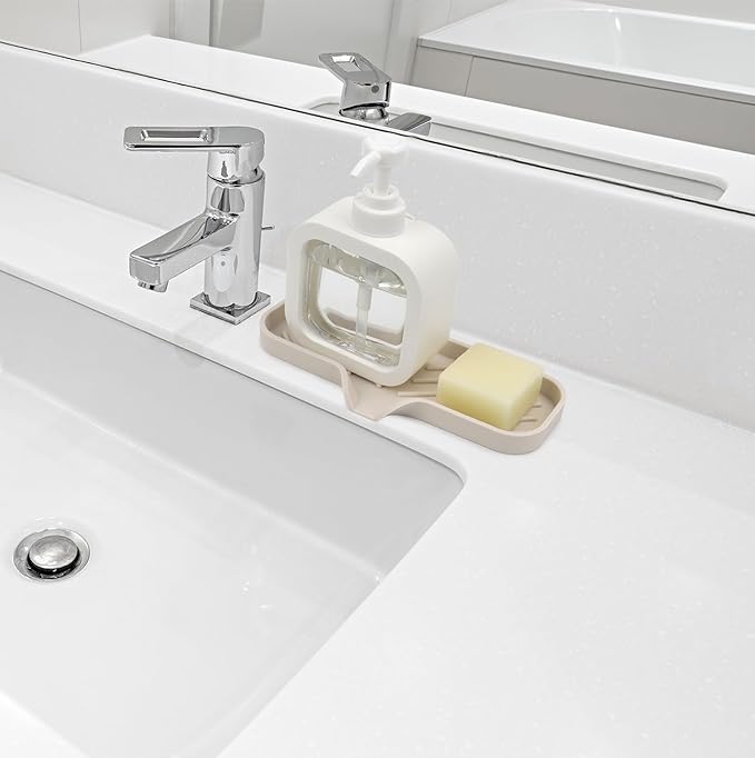 YASMEN Silicone Bathroom Soap Dishes, Sink Sponge Holder - Image 3