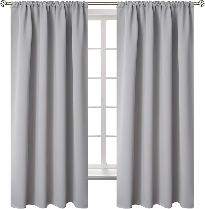 BGment Rod Pocket Room Darkening Curtains 63 Inches Long - Image 7